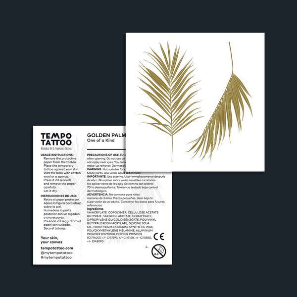 areca palm tattoo Golden Palm Leaves Tattoo