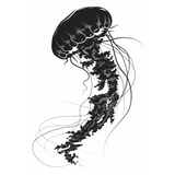 Black Jellyfish Tattoo