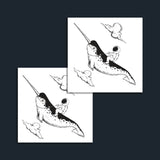 Astronaut & Narwhal Tattoo