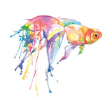 Watercolor Fish Temporary Tattoo