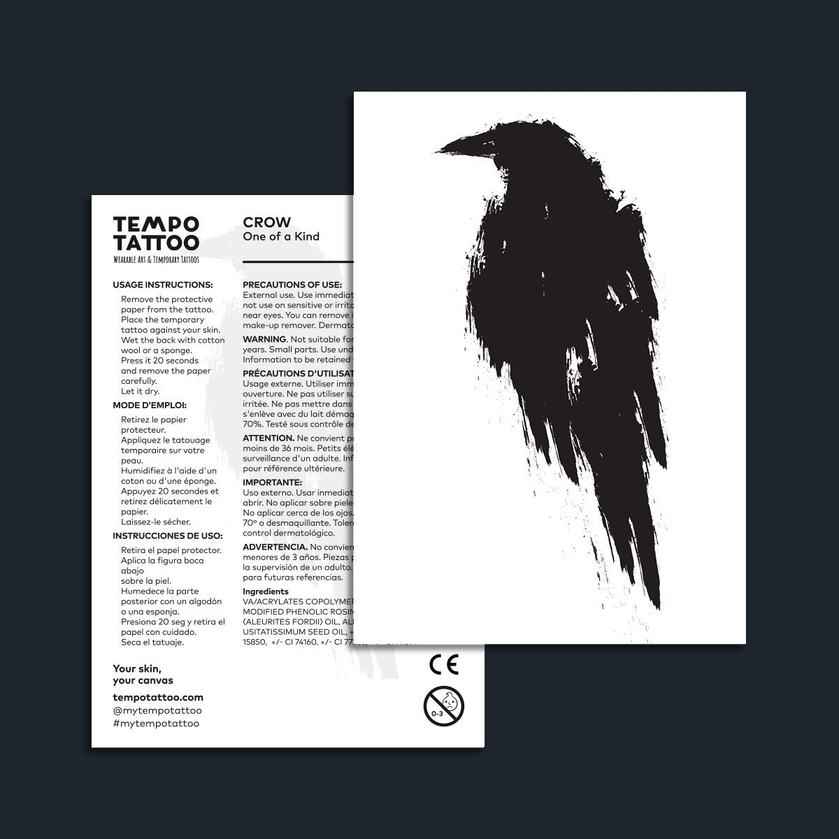 Black and White Crow Tattoo Meaning