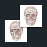 Dotted Skull Temporary Tattoo