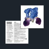 Blue Iris Temporary Tattoo