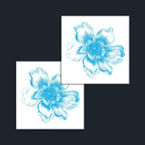 Blue Anemone Temporary Tattoo