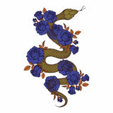 Snake with Flowers Tattoo