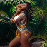 Golden Palm Leaves Tattoo