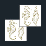 Seahorse & Seashell Tattoo